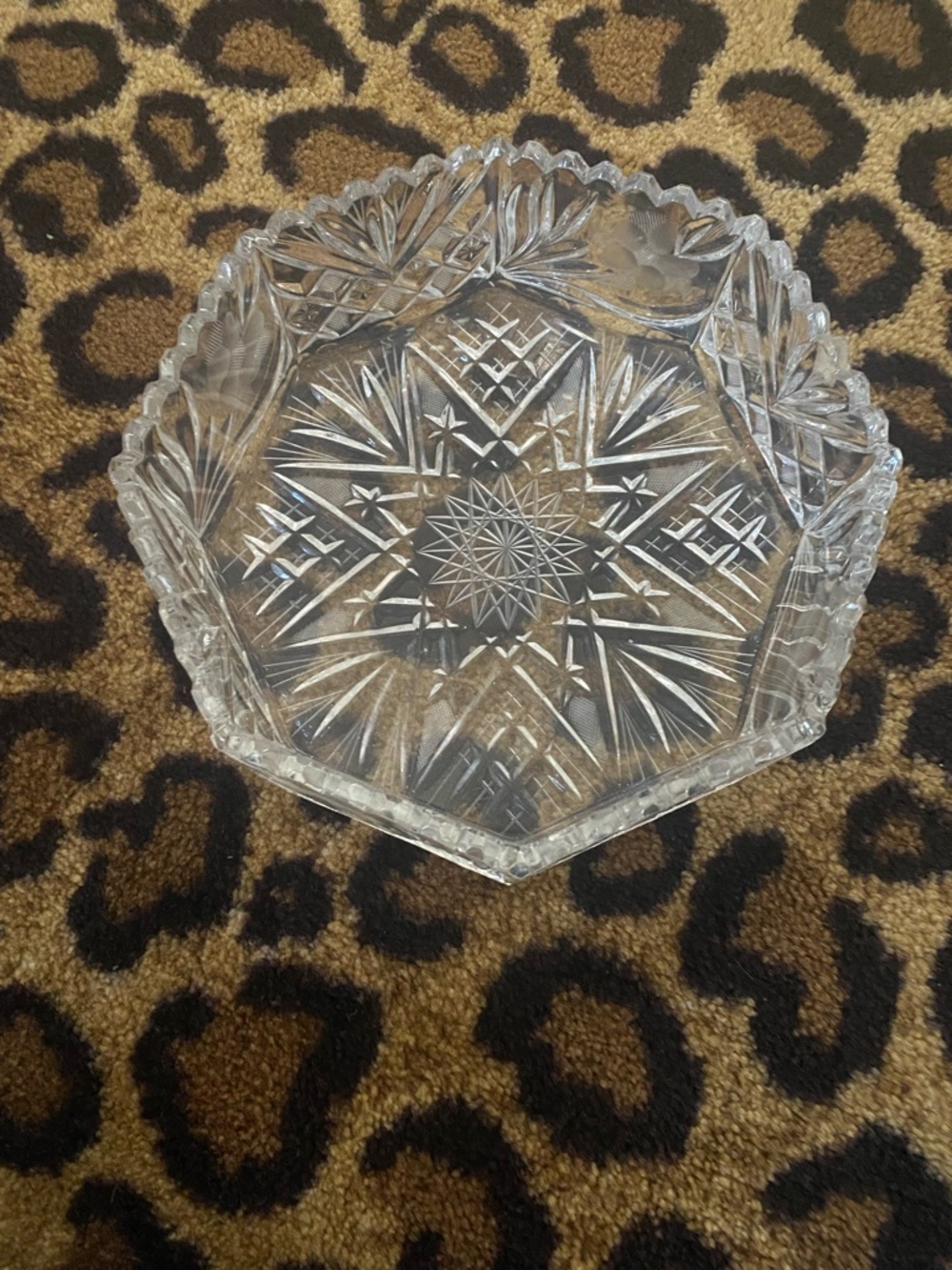 & Other Stories Clear Cut Glass Decorative Bowl